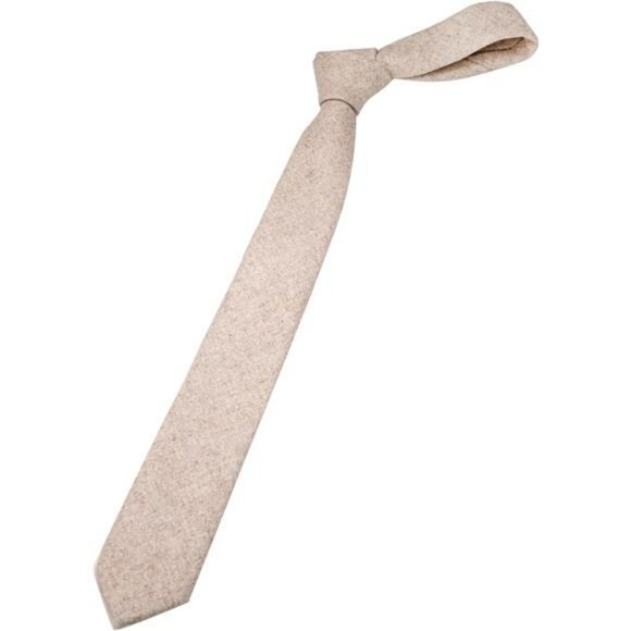 Mens Skinny Wool Tie Solid Cashmere Cotton Necktie Slim Formal Dress Wedding - Picture 2 of 5